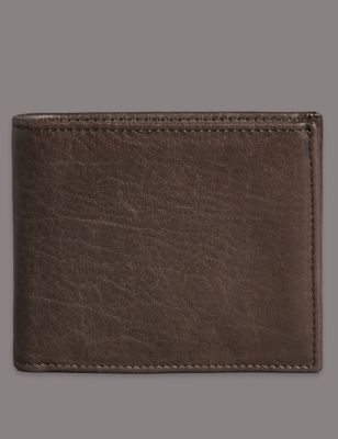 Heavy Grain Leather Bifold Wallet with Cardsafe&trade;